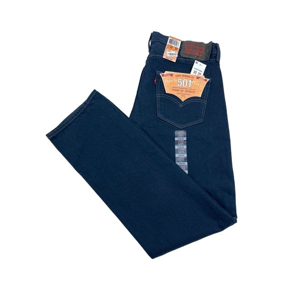 Levi’s Men’s 501 Dark Blue Original Fit Straight Leg Sz 32x32- NWT - Picture 7 of 9